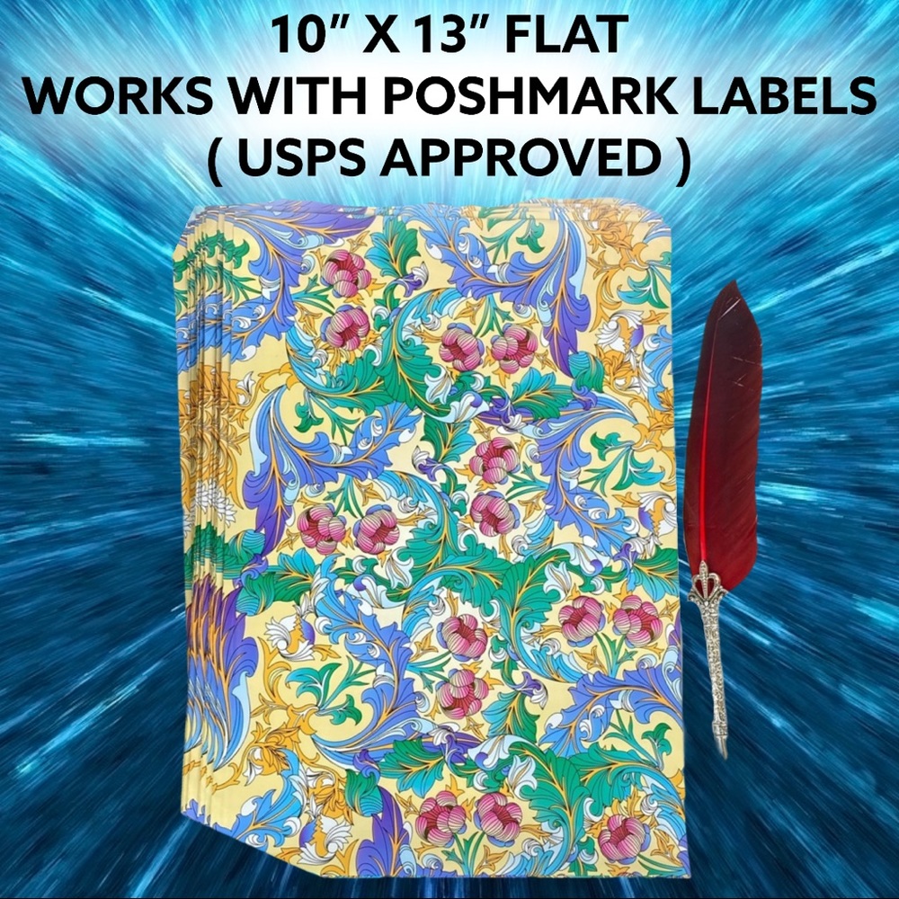 50 10X13 Flower Splash Poly Mailers PRICE IS FIRM - Picture 2 of 7